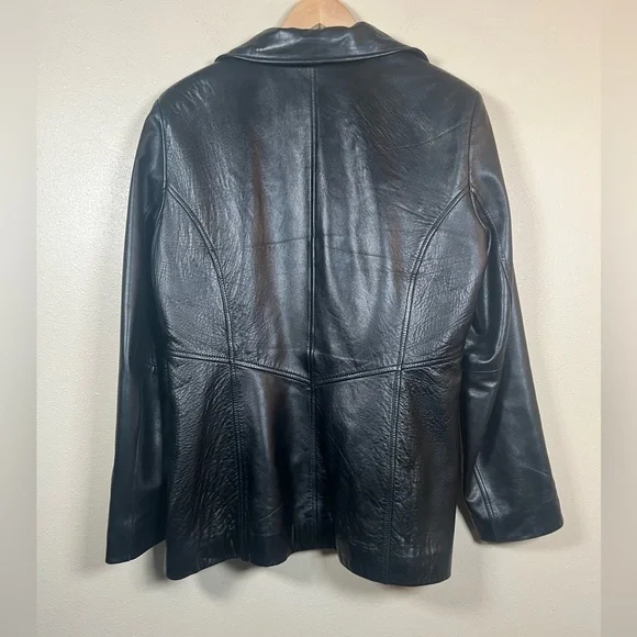 Reaction Kenneth Cole Women’s Leather Jacket Size Large - Picture 4 of 12